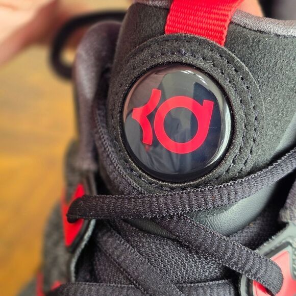 Nike KD 17 Late Night Basketball Shoes Men's 9 Black Red White Zoom FJ9487-001 - Picture 12 of 15